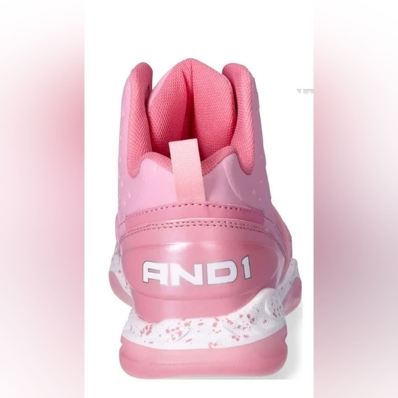 And1 Girls pink and white High Top sneakers size 1. - Picture 9 of 9